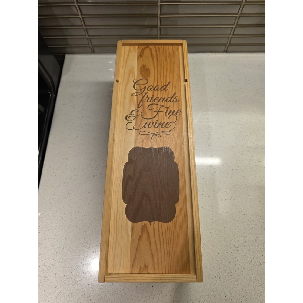Wine Packaging Wooden Wine Box Gift Box Natural Wood Box Slide Opening
